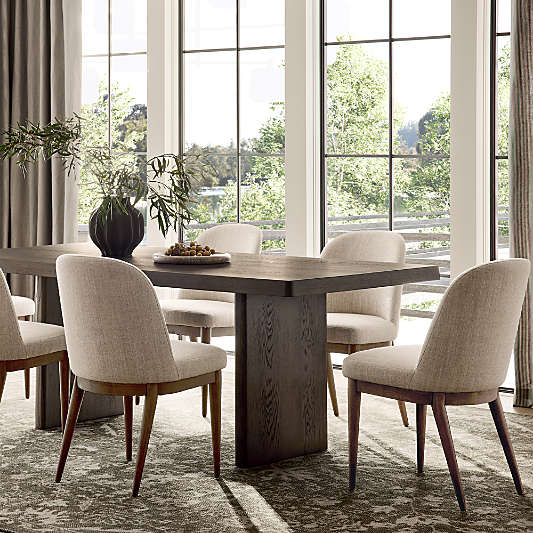Blaine 80" Deep Brown Oak Wood Dining Table