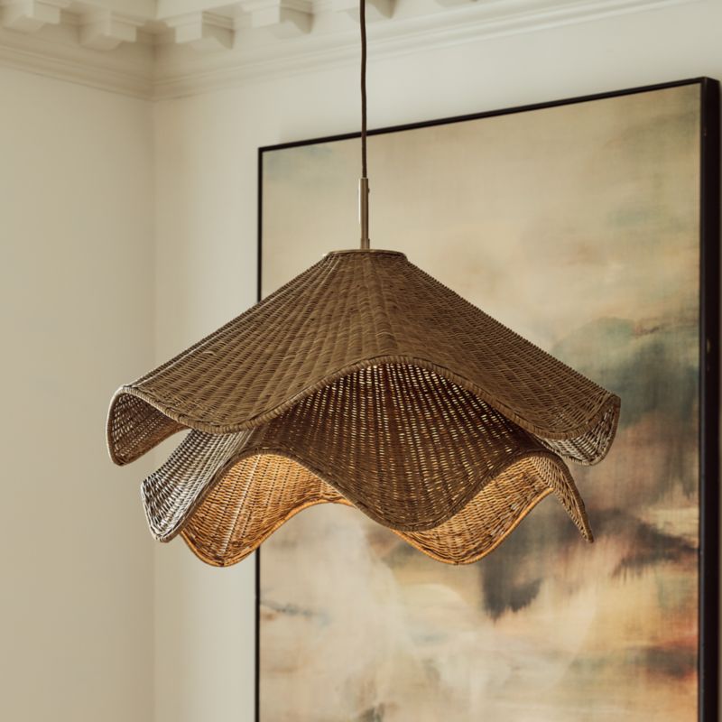 Lia Pendant Light with Light Fiber Shade - image 3 of 12