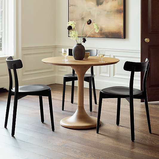 Nero Natural Wood Bistro Dining Table (36"-60")