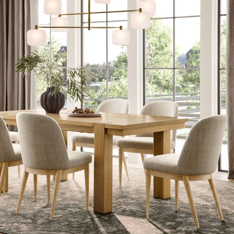 Nord Ivory Upholstered Natural Wood Dining Chair - image 2 of 7