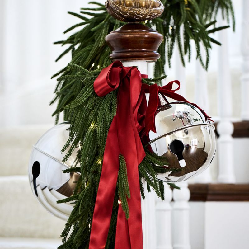 Decorative Silver Metal Holiday Bells, Small 7.5" - image 3 of 5