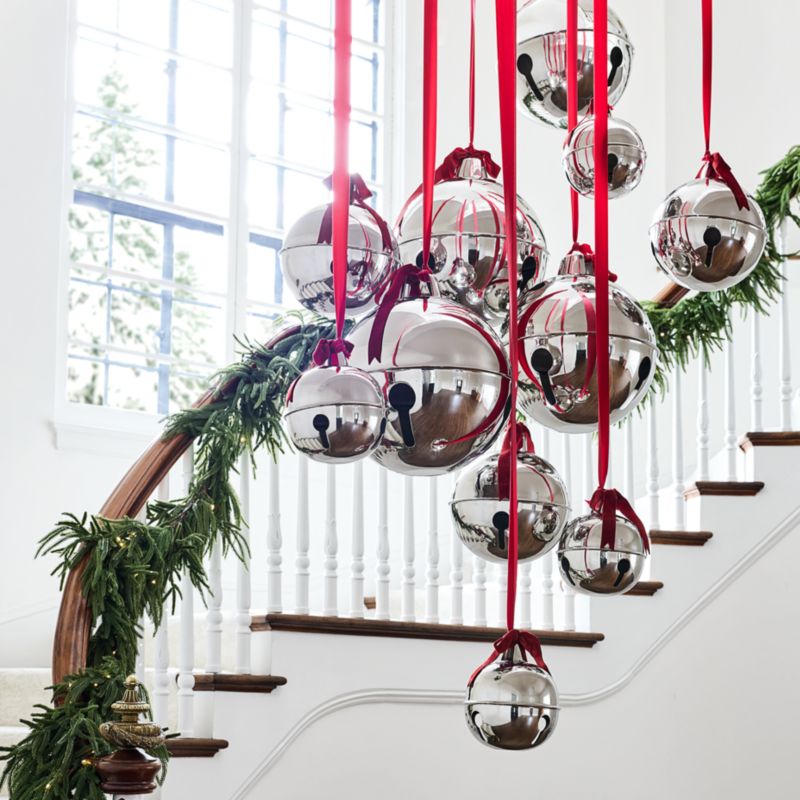Decorative Silver Metal Holiday Bells, Small 7.5" - image 2 of 5