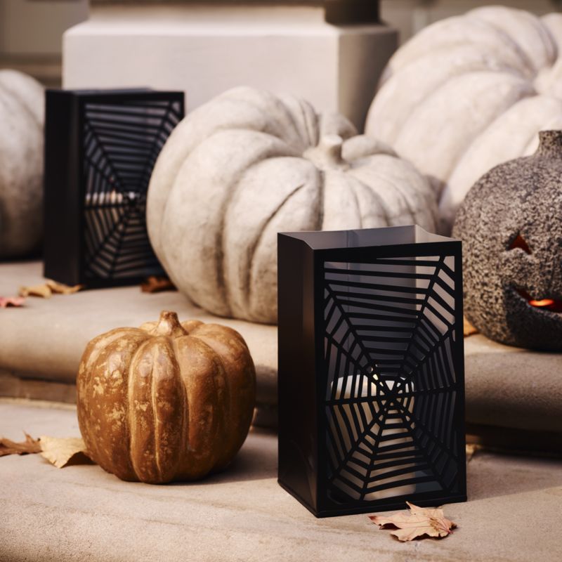 Spider Web Paper Bag Metal Lantern - image 3 of 5