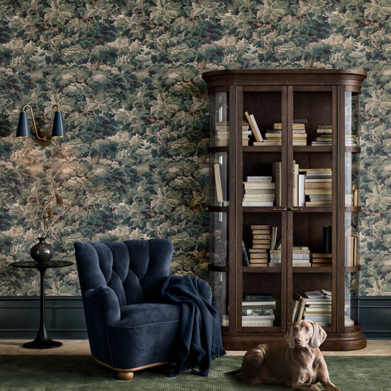 Vivaldi Green Scene Woven Forest Wallpaper - image 1 of 5