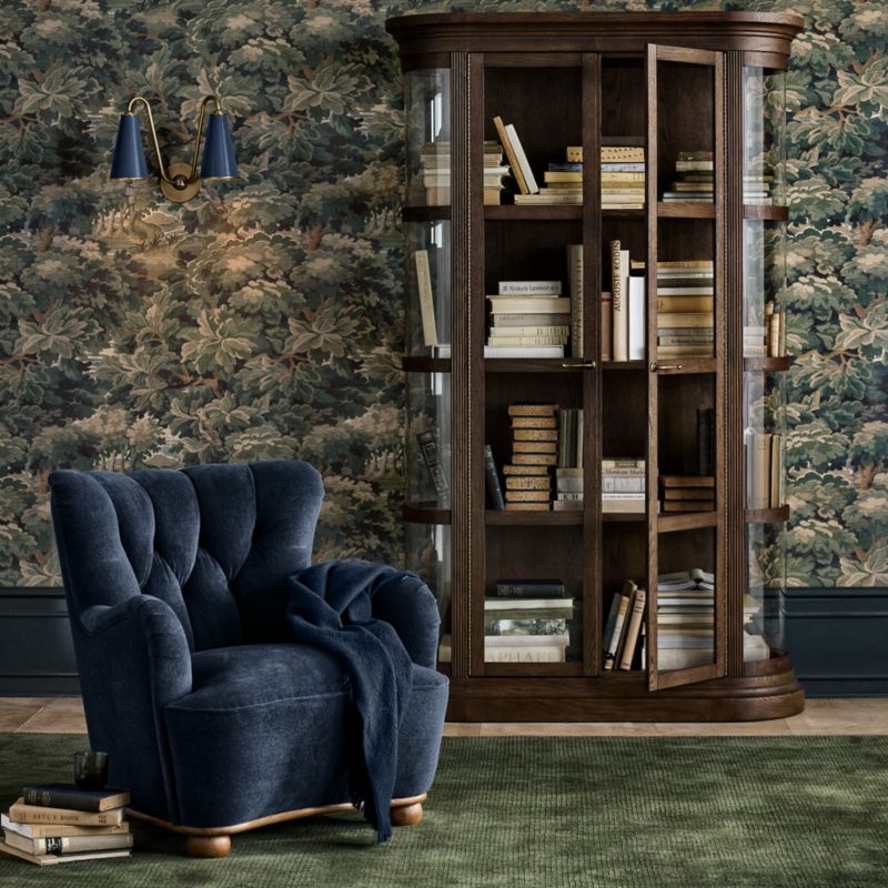 Stanton 45" Brown Oak Wood Storage Cabinet - image 2 of 8