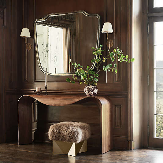 Crofton Natural Walnut Wood 60" Console Table