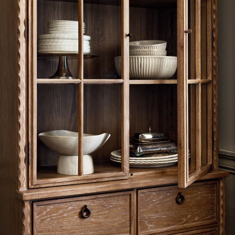 Hazelton 40" Brown Oak Wood Storage Cabinet - image 3 of 8