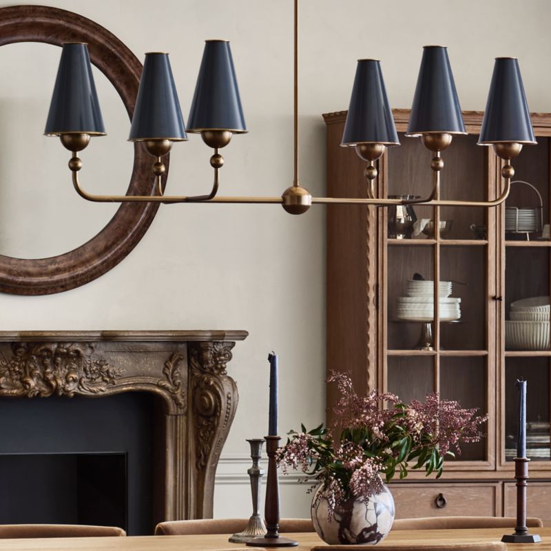 Everton Navy Metal Chandelier Shades Set of 6 - image 2 of 7