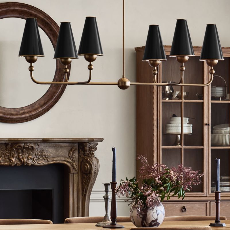Everton Black Metal Chandelier Shades Set of 6 - image 2 of 7