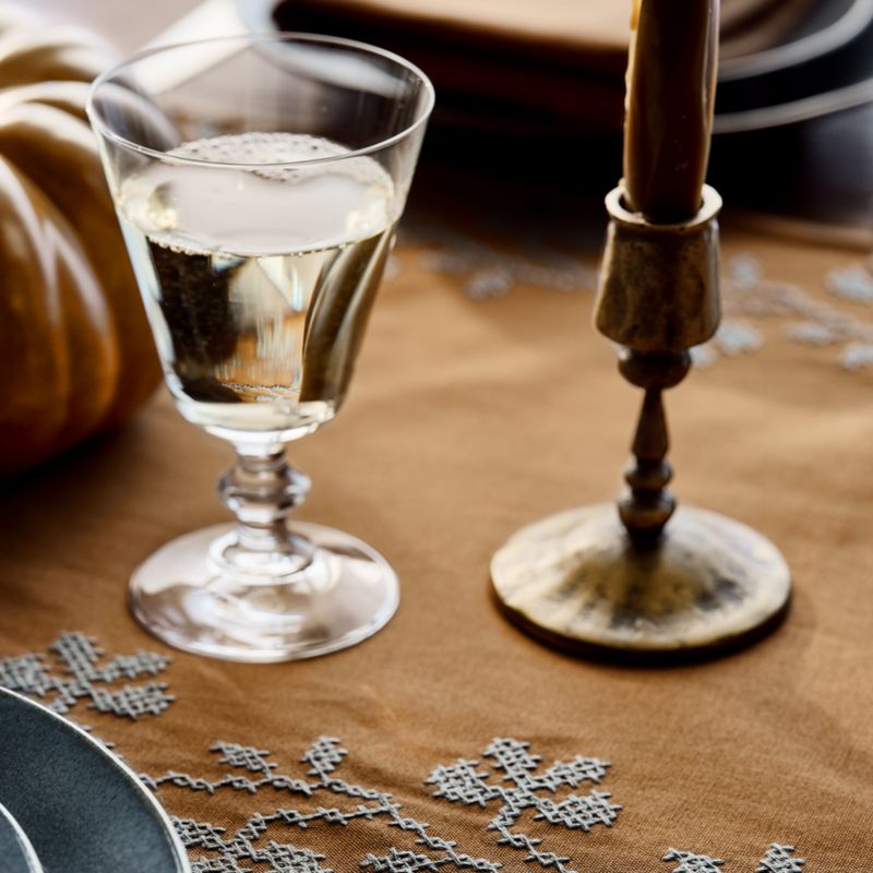 Brown Cross Stitch 120" Table Runner - image 2 of 4