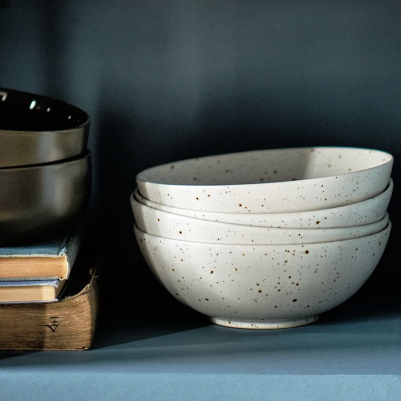 Craft Speckled White Stoneware Cereal Bowl - image 1 of 9