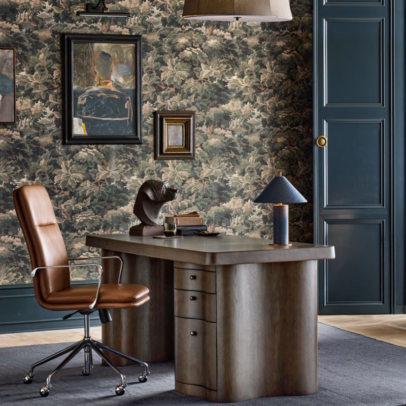 Smythe Camel Faux Leather Office Chair - image 2 of 7