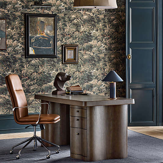Smythe Camel Faux Leather Office Chair