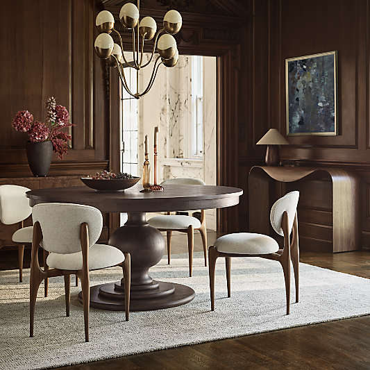 Winnetka 60"-78" Mahogany Extendable Round Pedestal Dining Table