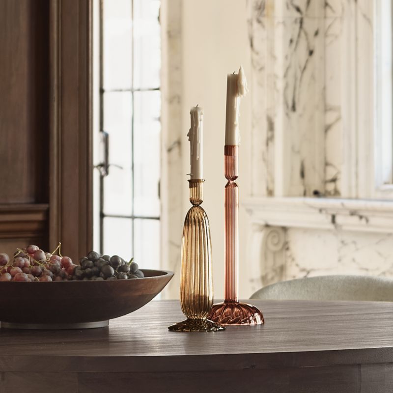 Lisbon Amber Small Taper Holder 4.75" - image 2 of 7