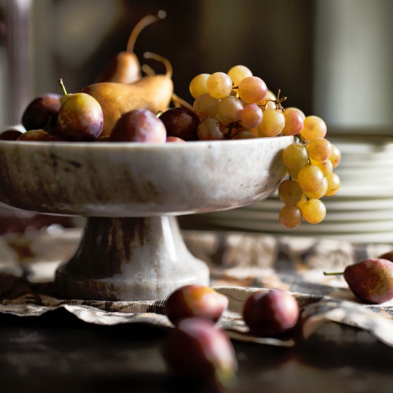 Tuscan Kitchen Marble Footed Bowl - image 1 of 6