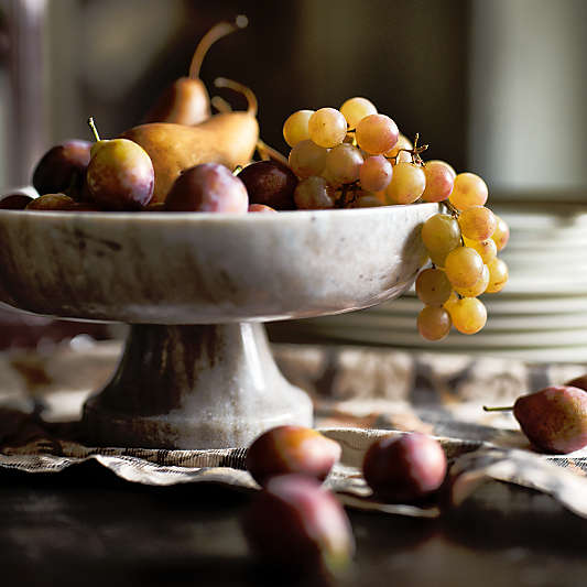 Tuscan Kitchen Marble Footed Bowl