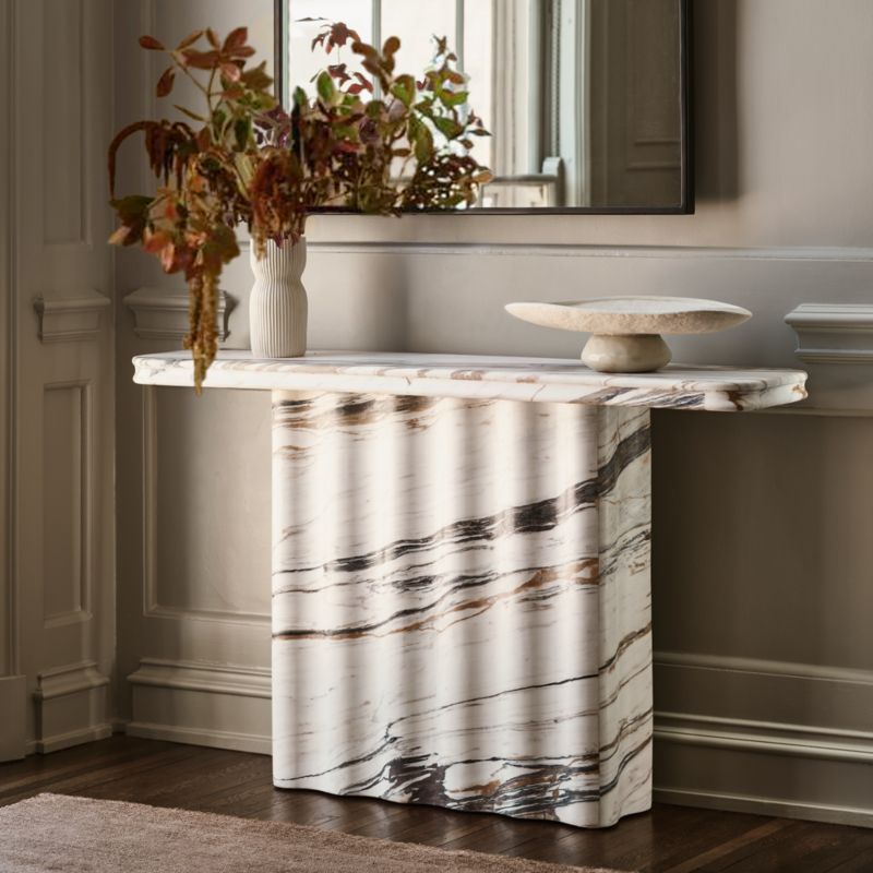 Zephyr Calacatta Gold Marble 52" Console Table - image 1 of 8