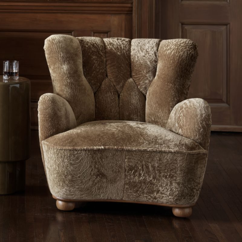 Yates Shearling Accent Chair - image 3 of 8