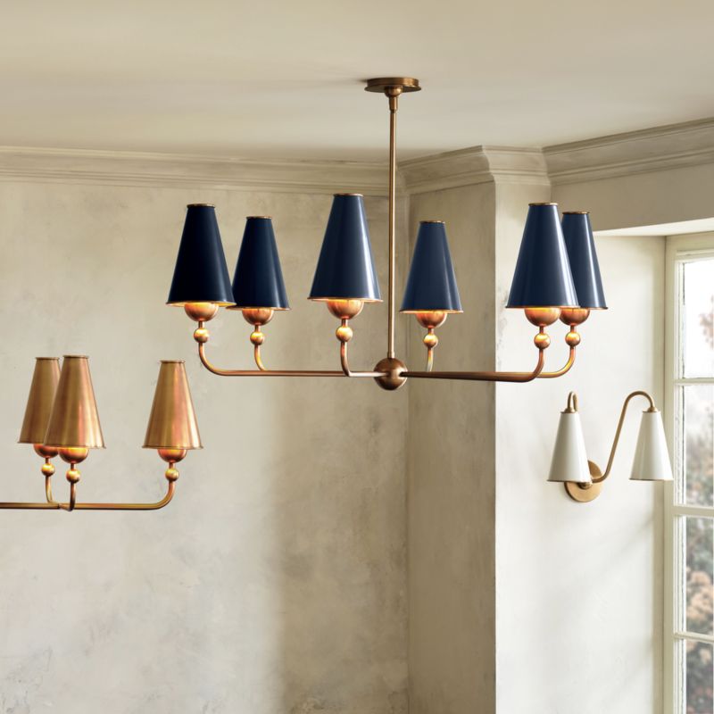 Everton Navy Metal Chandelier Shades Set of 6 - image 3 of 8