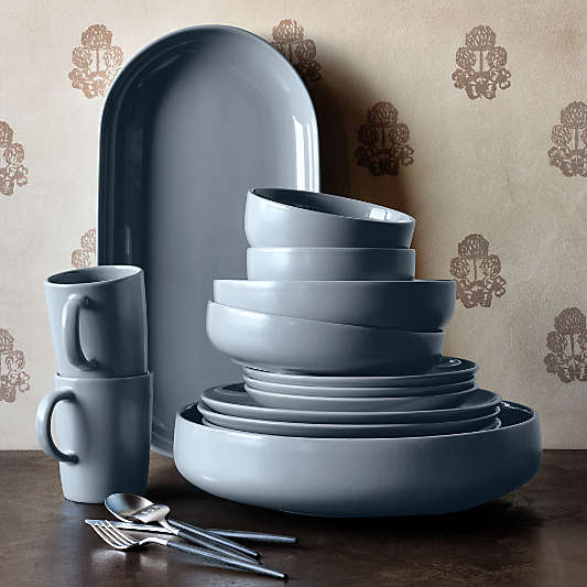 Hudson Mist Blue Stoneware Serve Bowl