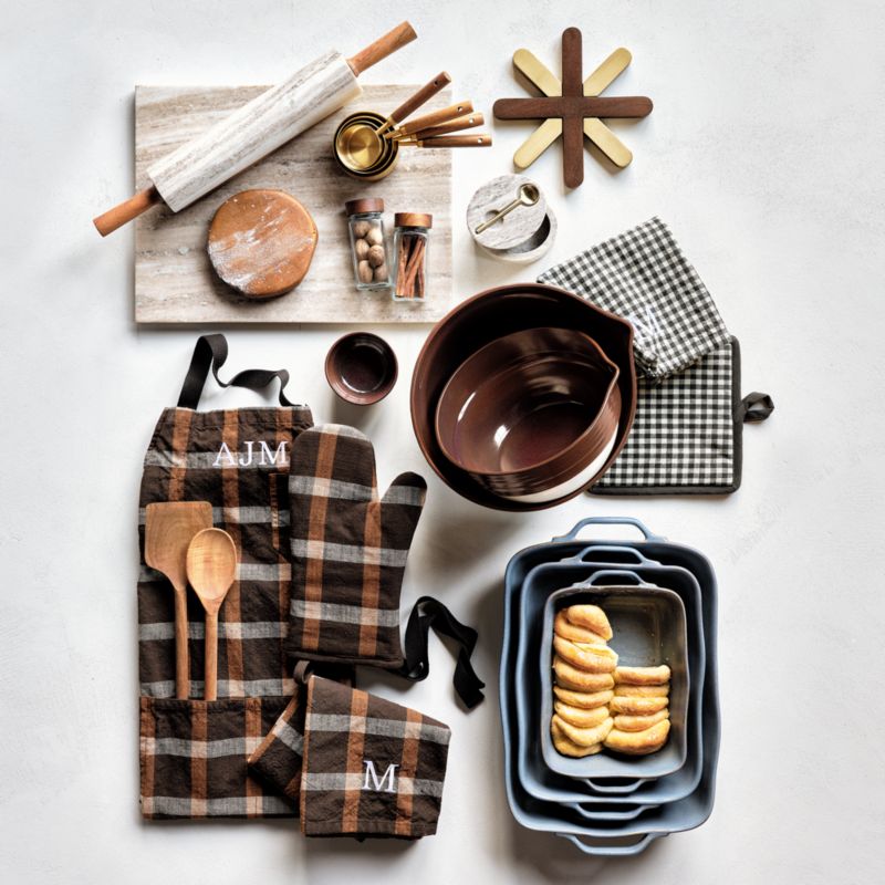 Fall Gingham and Plaid Organic Cotton Kitchen Towels, Set of 2 - image 1 of 4