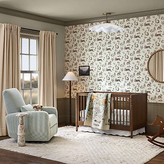 Bunny Meadow Charcoal Grey Wallpaper