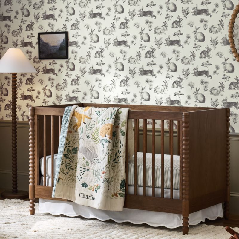 Bunny Meadow Charcoal Grey Wallpaper - image 2 of 4