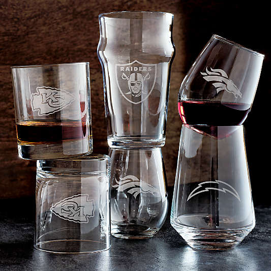 NFL Kansas City Chiefs Aspen 12-Oz. Double Old-Fashioned Glass, Set of 4