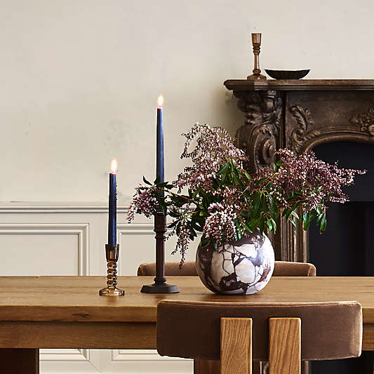 Marble Round Ball Vase 7"