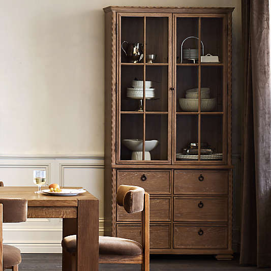 Hazelton 40" Brown Oak Wood Storage Cabinet