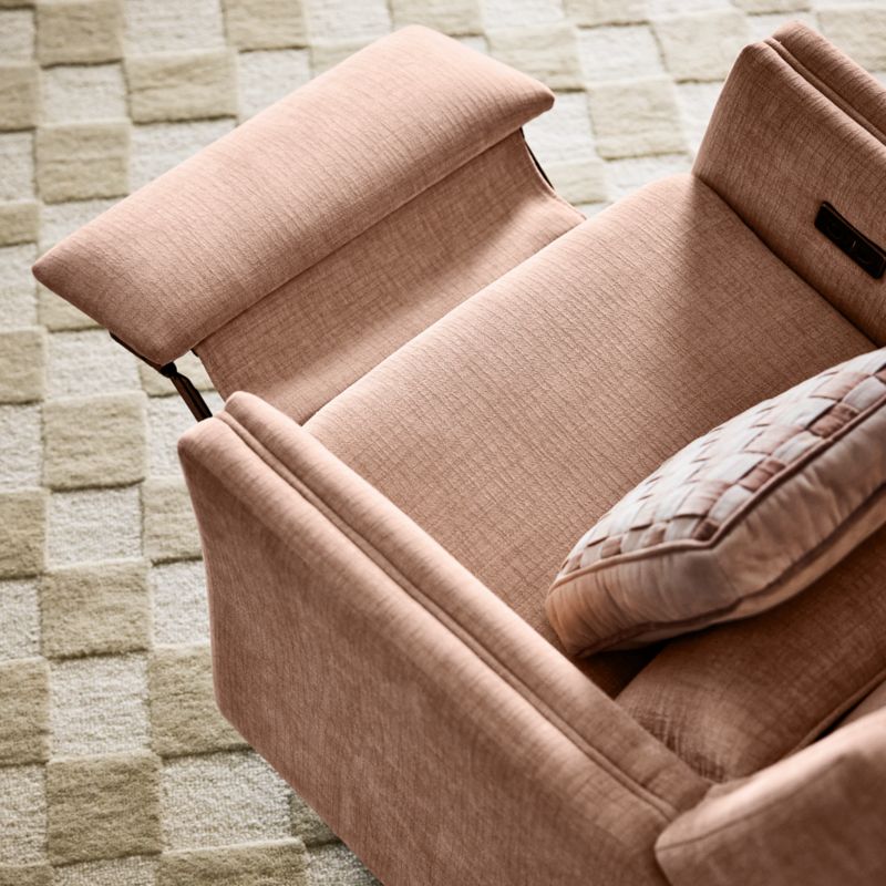Sloane Elegant Pink Swivel Glider Power Recliner Nursery Chair - image 2 of 11