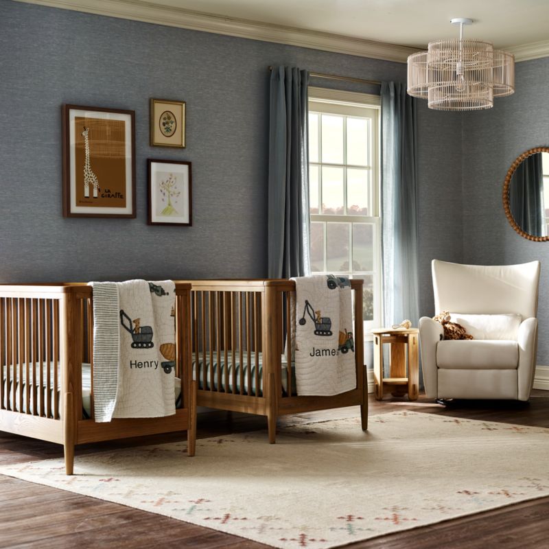 Broderie Kilim Taupe Wool and Cotton Kids Area Rug 8x10 by Sharland England - image 2 of 5