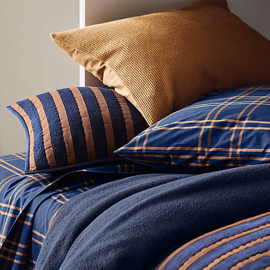 Stax Deep Indigo Organic Yarn Dyed Kids Queen Sheet Set