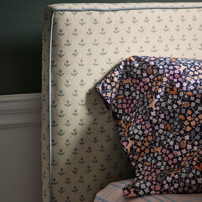 View Avery Blue Floral Upholstered Kids Twin Bed - image 6 of 8