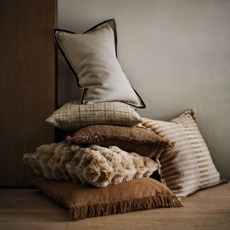 Hilcot Wool 20"x20" Sierra Tan Throw Pillow Cover - image 4 of 5