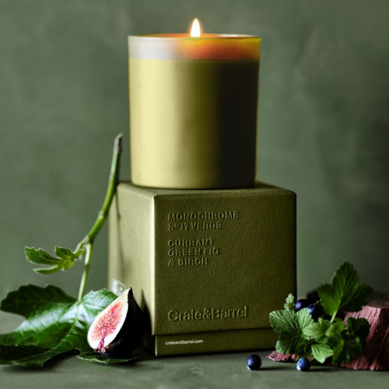 Monochrome No. 17 Verde 3-Wick Scented Candle - Currant, Green Fig and Birch - image 2 of 6