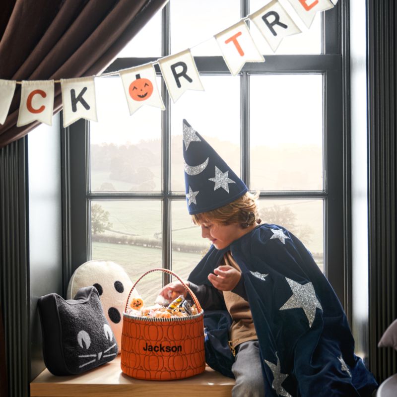 Orange Pumpkin Halloween Kids Treat Bag by Joan Anderson - image 1 of 6