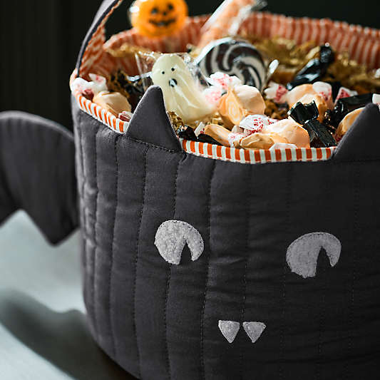 Quilted Bat Kids Halloween Treat Bag