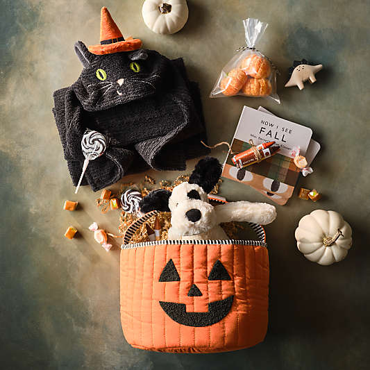 Quilted Pumpkin Kids Halloween Treat Bag