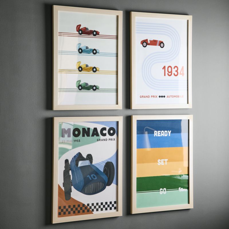 Race Car Line Up Wall Art Print - image 2 of 7