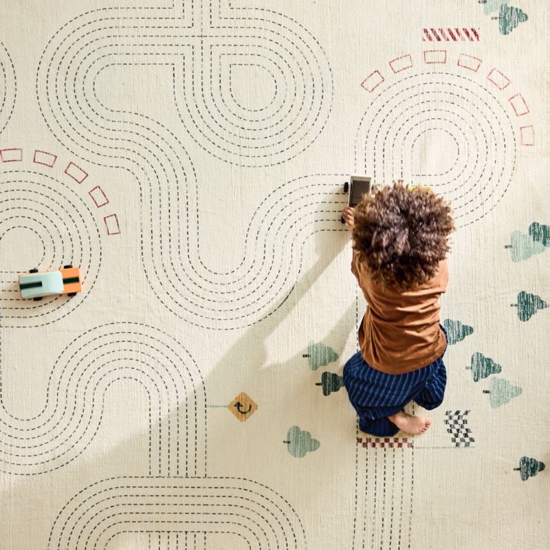 Victory Laps Washable Kids Area Rug 4'x6' - image 1 of 6