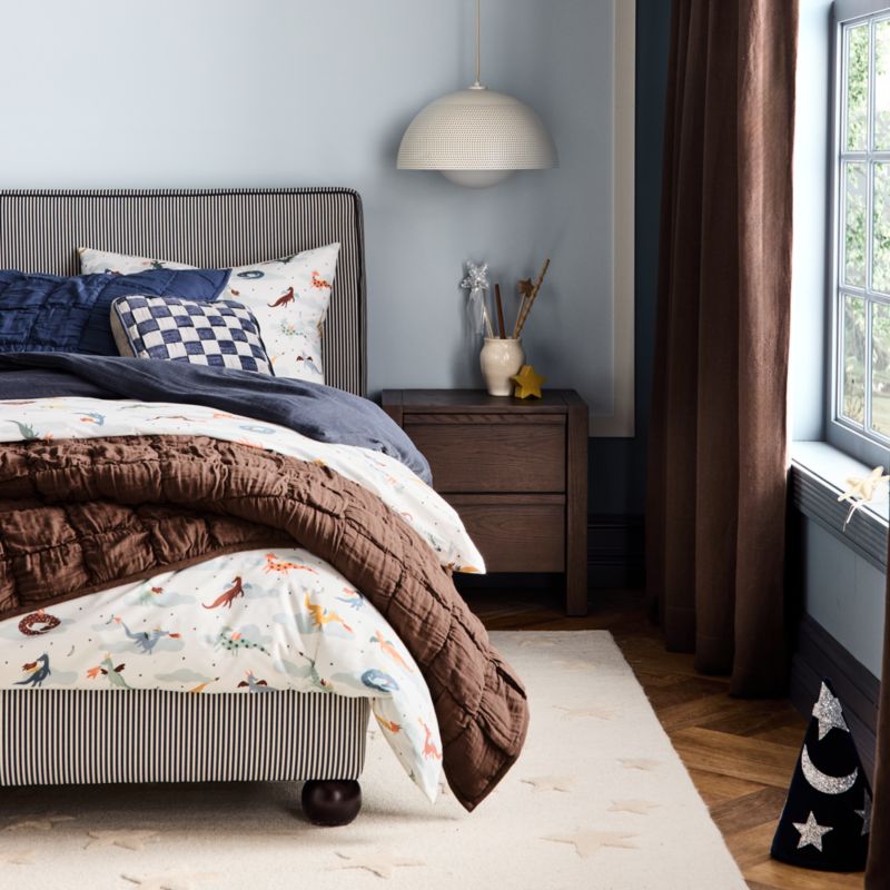 Checkerboard Mist Blue and Deep Indigo Velvet Kids Throw Pillow - image 3 of 7