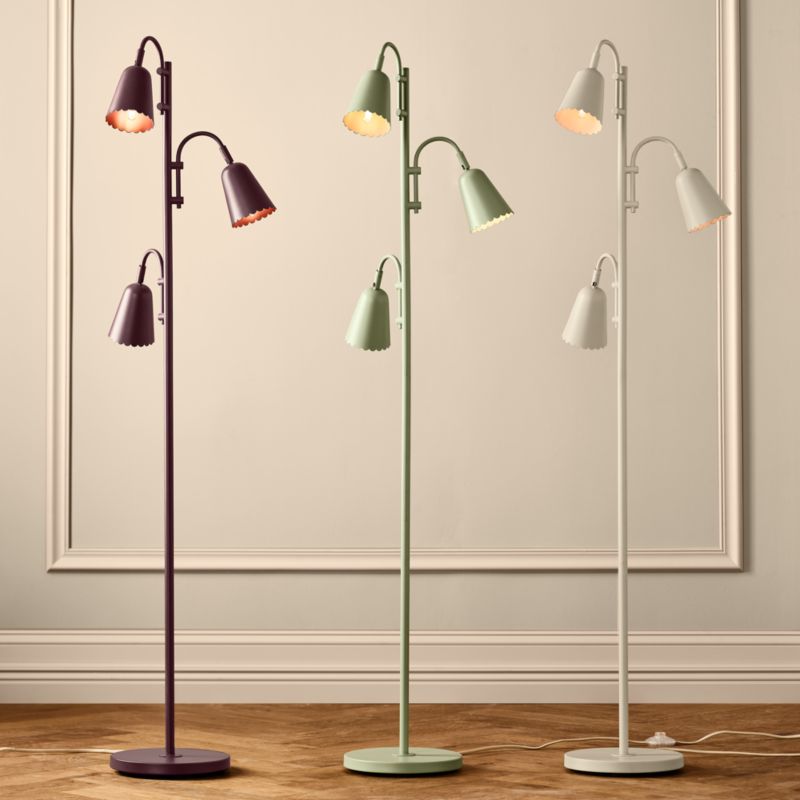 Sadie Scalloped Deep Purple Kids Floor Lamp - image 1 of 9