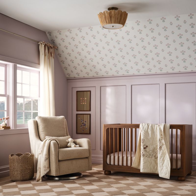 Emery Walnut Wood Convertible Baby Crib with Toddler Bed Rail - image 4 of 8