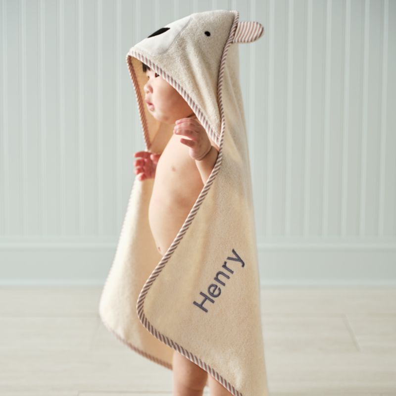 Cuddle Bear Undyed 100% Organic Cotton Hooded Baby Towel - image 1 of 12