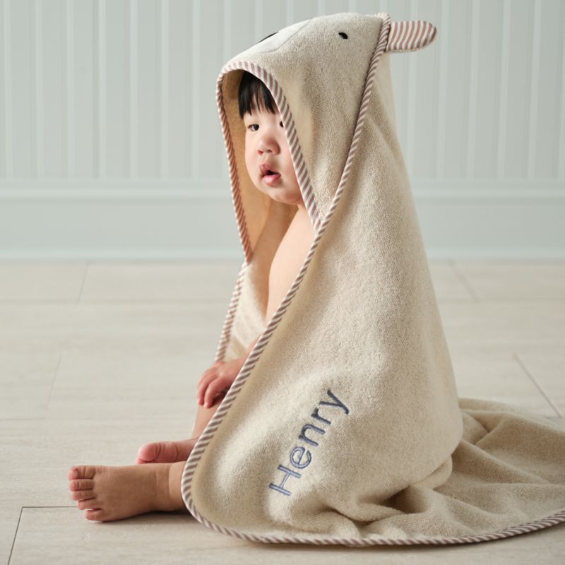 Cuddle Bear Undyed 100% Organic Cotton Hooded Baby Towel - image 2 of 12