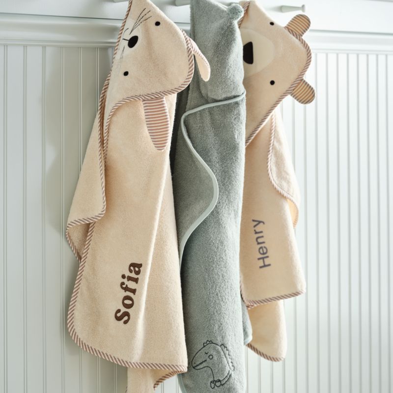 Cuddle Bear Undyed 100% Organic Cotton Hooded Baby Towel - image 4 of 12