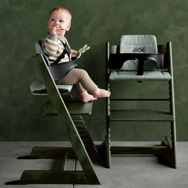 Stokke ® Tripp Trapp ® Olive Green Wood Baby High Chair - image 1 of 7