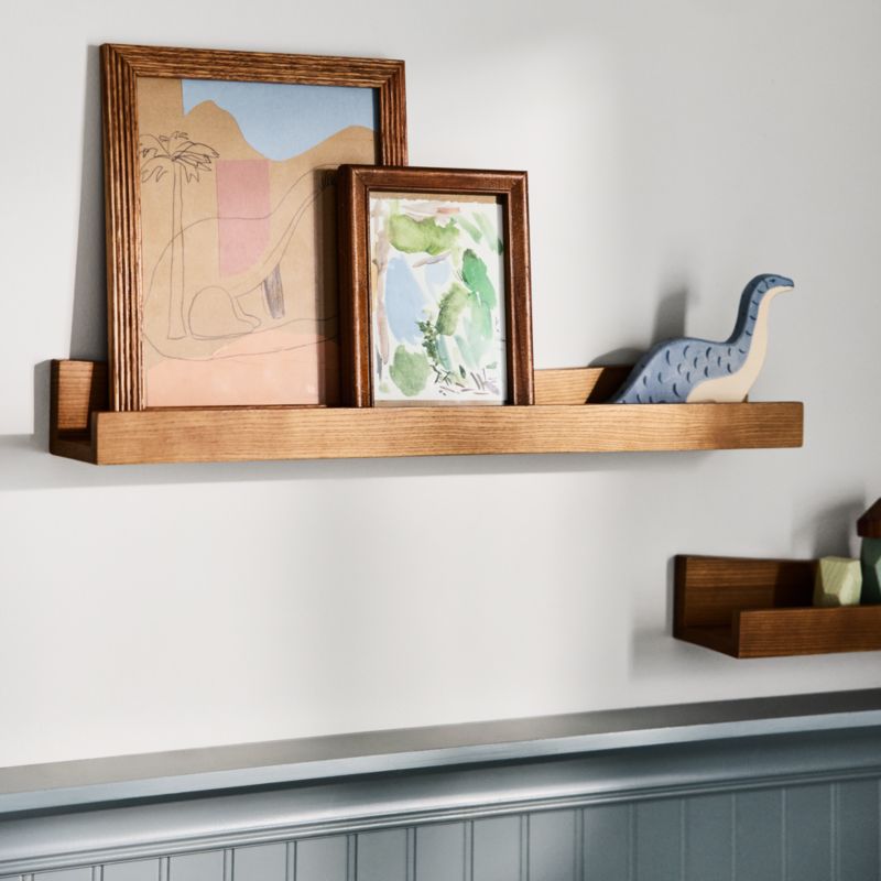 Hampshire Natural Brown Wood Kids Book Ledge Shelf - image 4 of 11